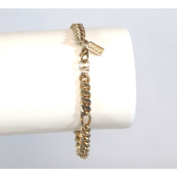 Monet Gold Tone Chain Bracelet Chunky Figaro Links - Picture 3 of 6